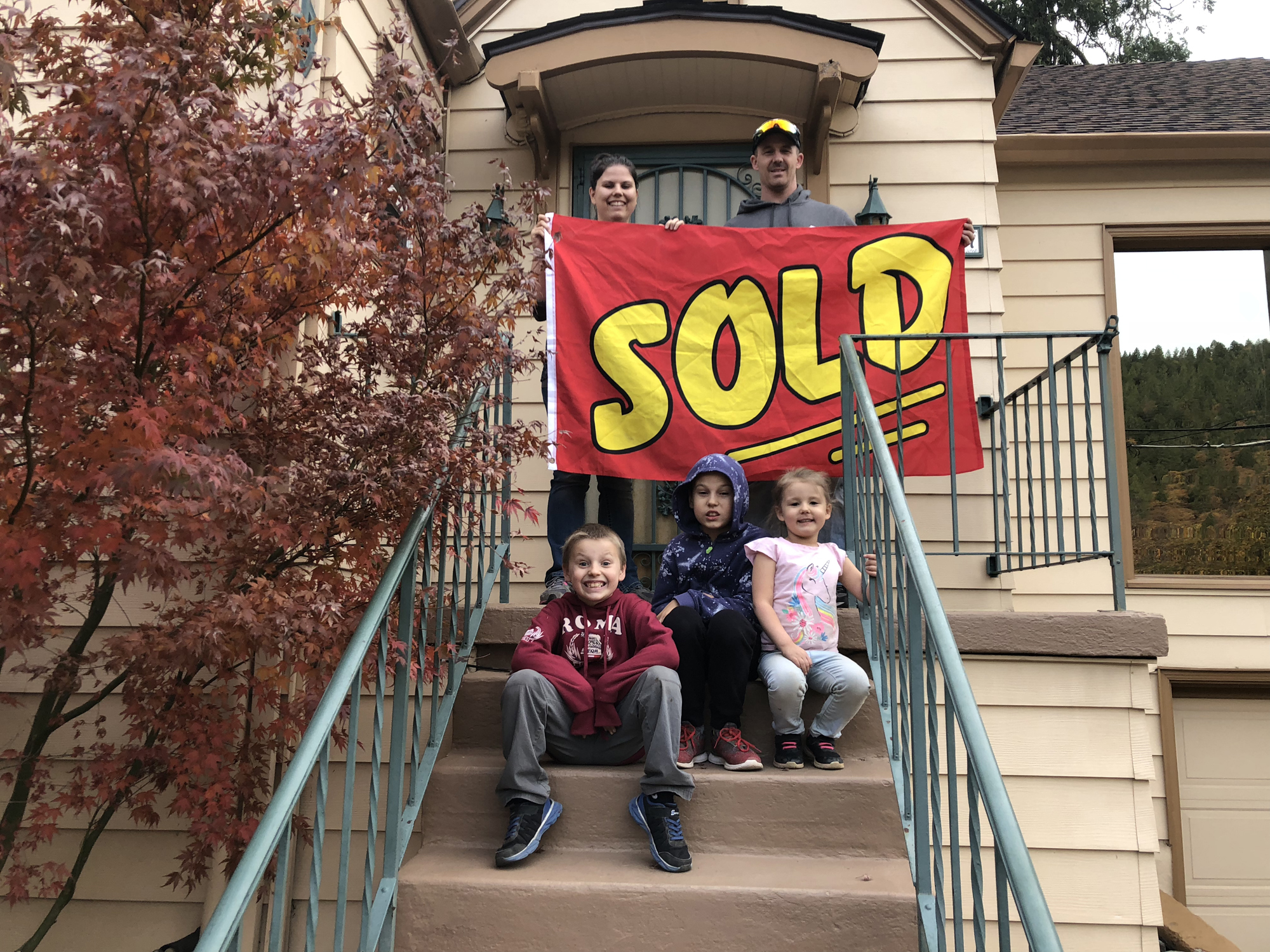 Family with kids at Victorian home