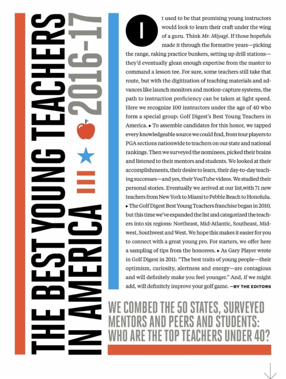 Golf Digest 2016 article