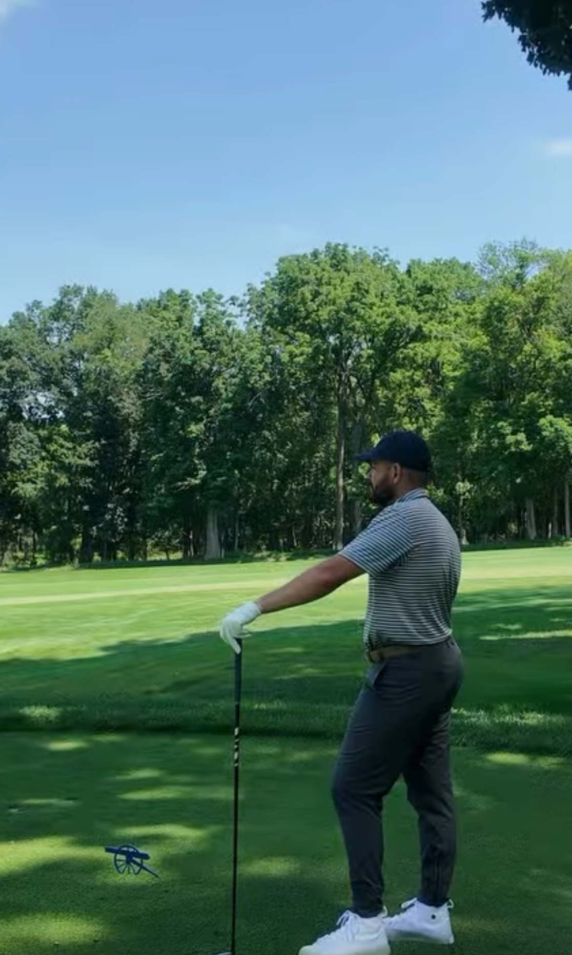 Nick Biondi on the course