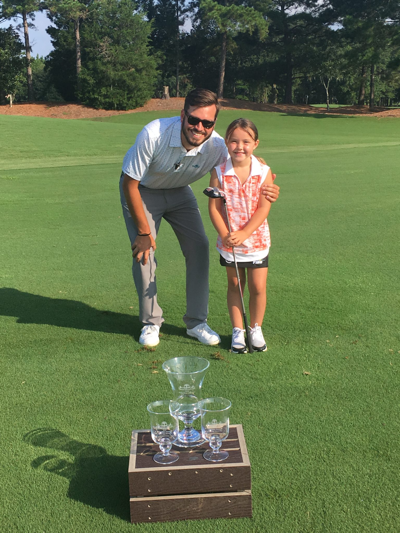 Zach with junior golf award