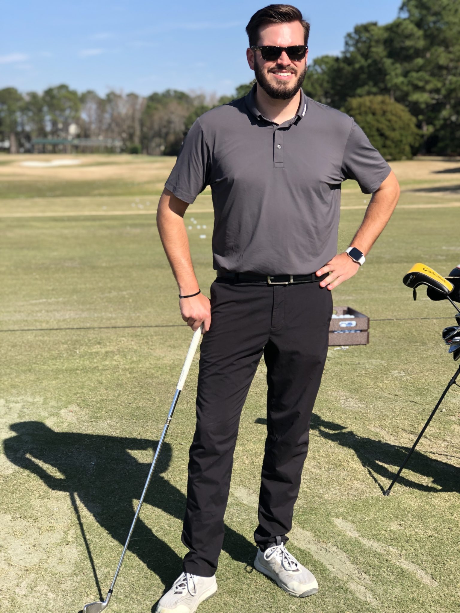 Zach on the driving range